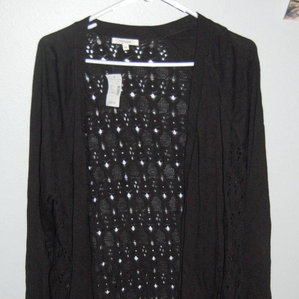 NEW MAURICES EX- LARGE BLACK SWEATER WRAP